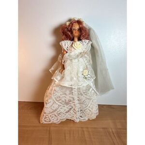 Totsy Doll Red Hair Red Eyes Wedding Dress Vintage